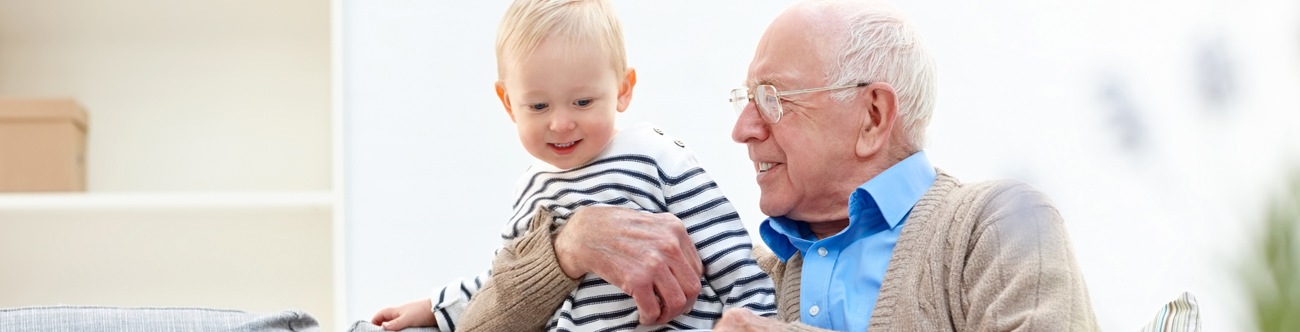 Lifestyle Image of Grandfather with Grandson